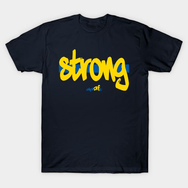 Strong Alpha Fit Blue and Yellow T-Shirt by Gsweathers